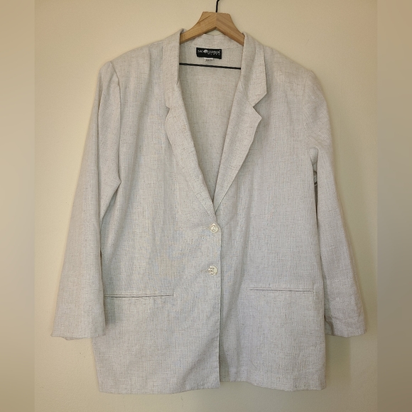 Sag Harbor Jackets & Blazers - Sag Harbor cream linen Jacket